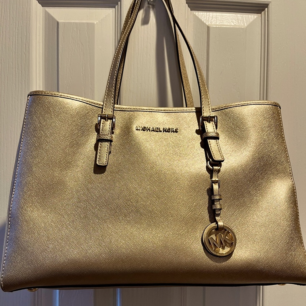 Gold metallic Michael Kors bag